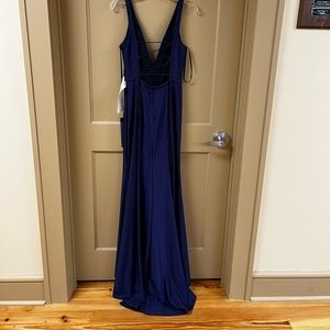 Sapphire colored prom dress, super soft and stretchy, unaltered size 4/medium